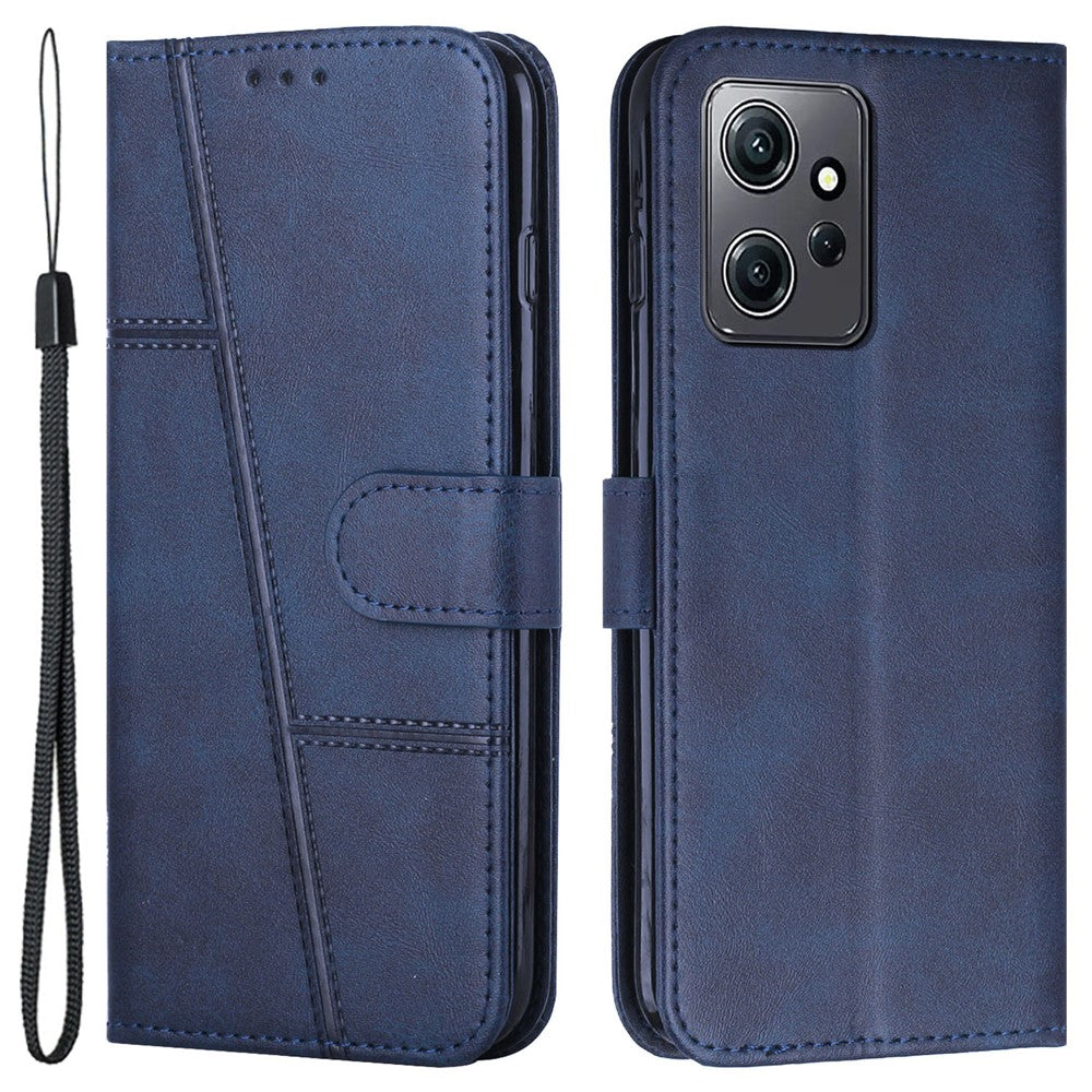 PU-läderfodral till Xiaomi Redmi Note 12 4G mobilmobil fallsäker plånbok vikbar stativskydd