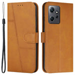 PU-läderfodral till Xiaomi Redmi Note 12 4G mobilmobil fallsäker plånbok vikbar stativskydd