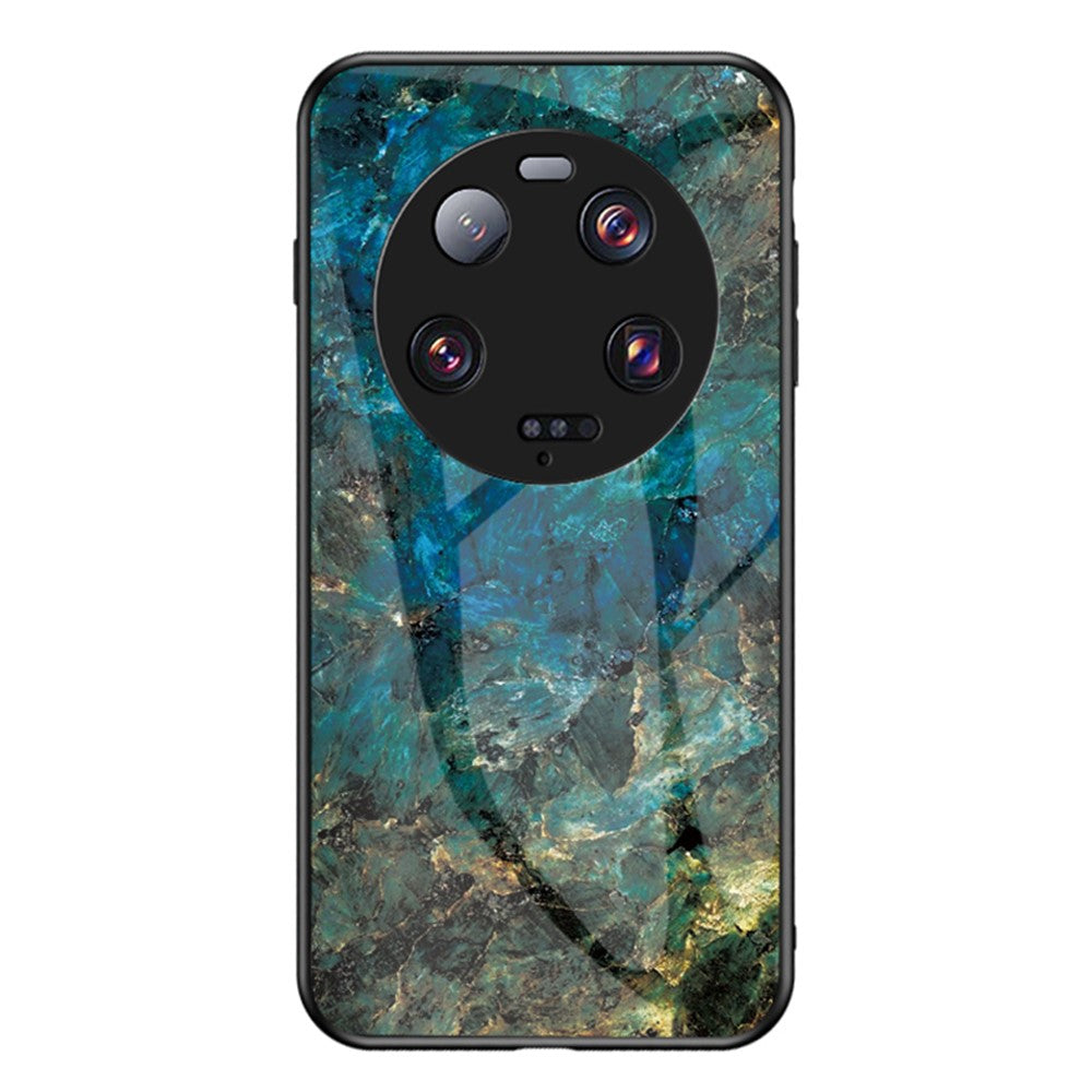 Xiaomi 13 Ultra Härdat Glas Bakstycke PC+TPU Marmor Mönster mobilskal