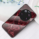 Xiaomi 13 Ultra Härdat Glas Bakstycke PC+TPU Marmor Mönster mobilskal