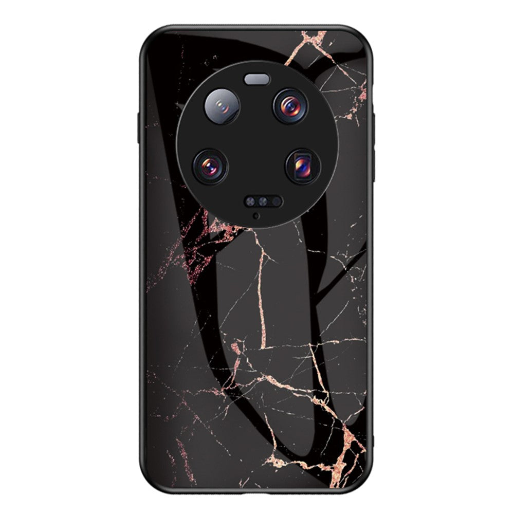 Xiaomi 13 Ultra Härdat Glas Bakstycke PC+TPU Marmor Mönster mobilskal
