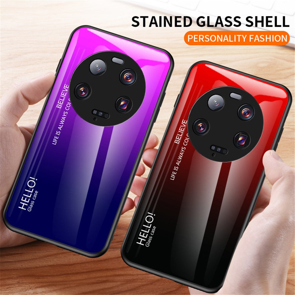 Xiaomi 13 Ultra Gradient Härdat Glas mobilskal PC+TPU Reptåligt Skal