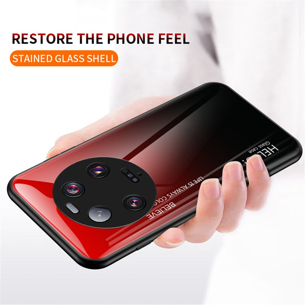 Xiaomi 13 Ultra Gradient Härdat Glas mobilskal PC+TPU Reptåligt Skal
