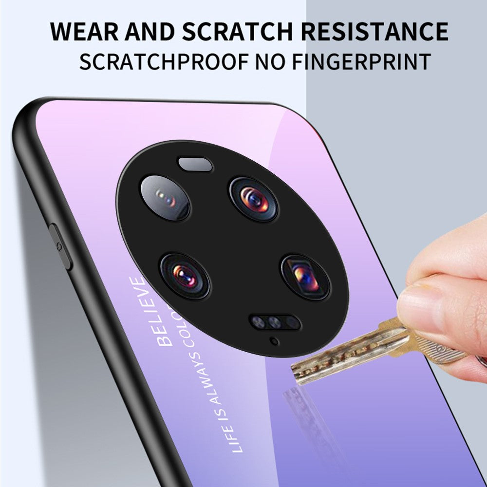 Xiaomi 13 Ultra Gradient Härdat Glas mobilskal PC+TPU Reptåligt Skal