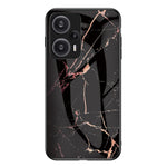 Xiaomi Redmi Note 12 Turbo / Poco F5 5G Anti-fall-mobilskal Marmormönster Härdat Glas+PC+TPU-skydd