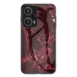 For Xiaomi Redmi Note 12 Turbo / Poco F5 5G Anti-Drop Phone Case Marble Pattern Tempered Glass+PC+TPU Cover