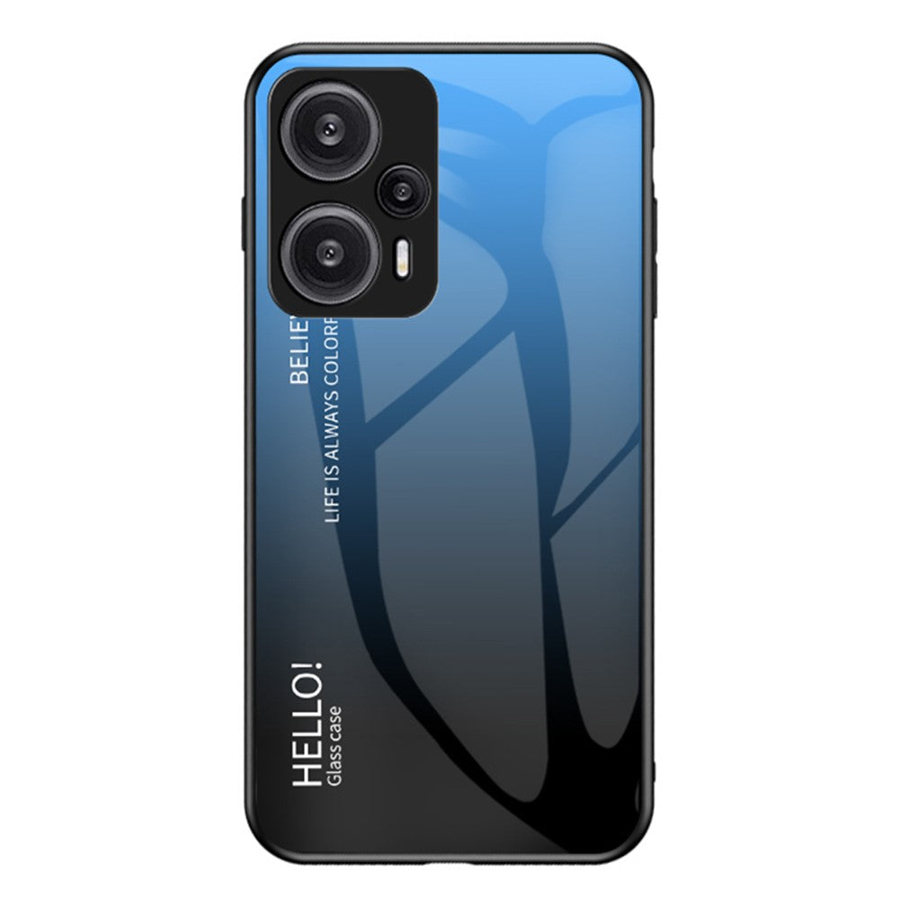 For Xiaomi Redmi Note 12 Turbo / Poco F5 5G Slim Phone Case PC + TPU + Tempered Glass Shockproof Cover