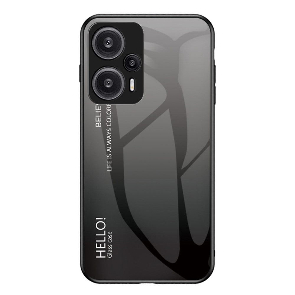 For Xiaomi Redmi Note 12 Turbo / Poco F5 5G Slim Phone Case PC + TPU + Tempered Glass Shockproof Cover
