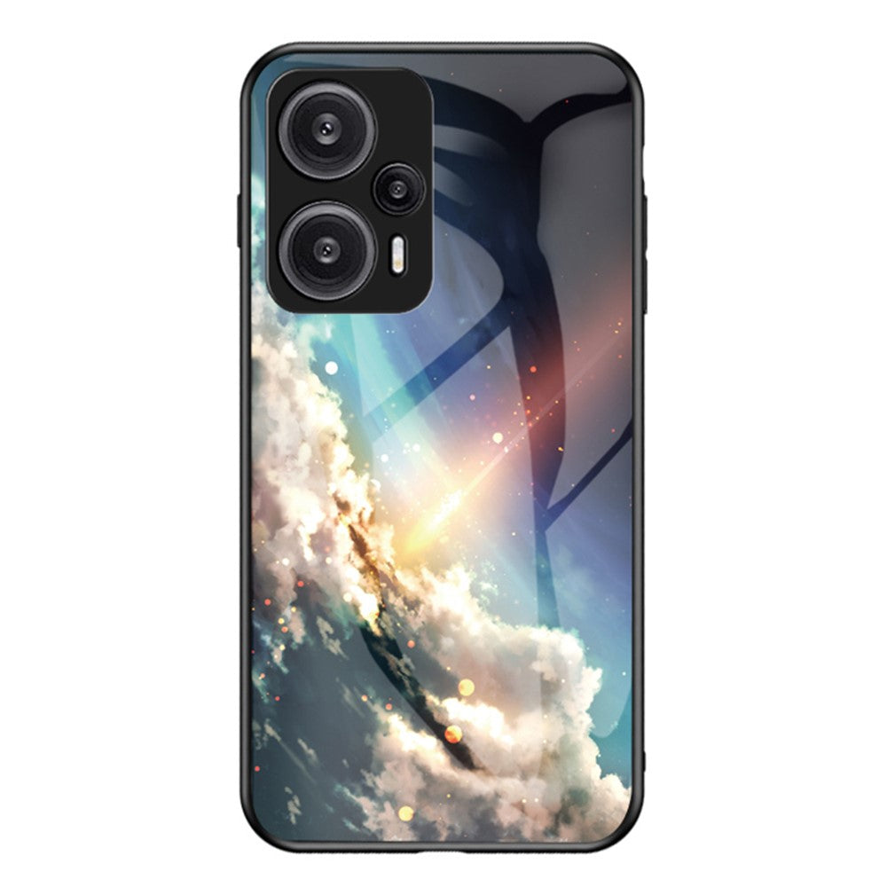 Xiaomi Redmi Note 12 Turbo / Poco F5 5G mobilskal Mönster Tryckt PC+TPU+Härdat Glas mobilskal
