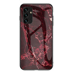 Til Samsung Galaxy A24 4G (162,1 x 77,6 x 8,3 mm) Marmormønstret Stødsikkert Cover i Hærdet Glas+PC+TPU Anti-Drop Telefoncover
