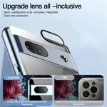 Magnetic Clear Case for Google Pixel 7a, TPU Electroplated Phone Cover with Lens Protector