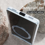 Magnetic Clear Case for Google Pixel 7a, TPU Electroplated Phone Cover with Lens Protector