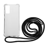 TPU-etui til Samsung Galaxy S20 FE / S20 FE 5G / S20 FE 2022 / S20 Lite, gennemsigtigt stødabsorberende mobilcover med snor