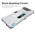 ENKAY HAT PRINCE til Asus ROG Phone 7 Ultimate 5G Gennemsigtigt telefoncover Skridsikker kant TPU mobiltelefoncover