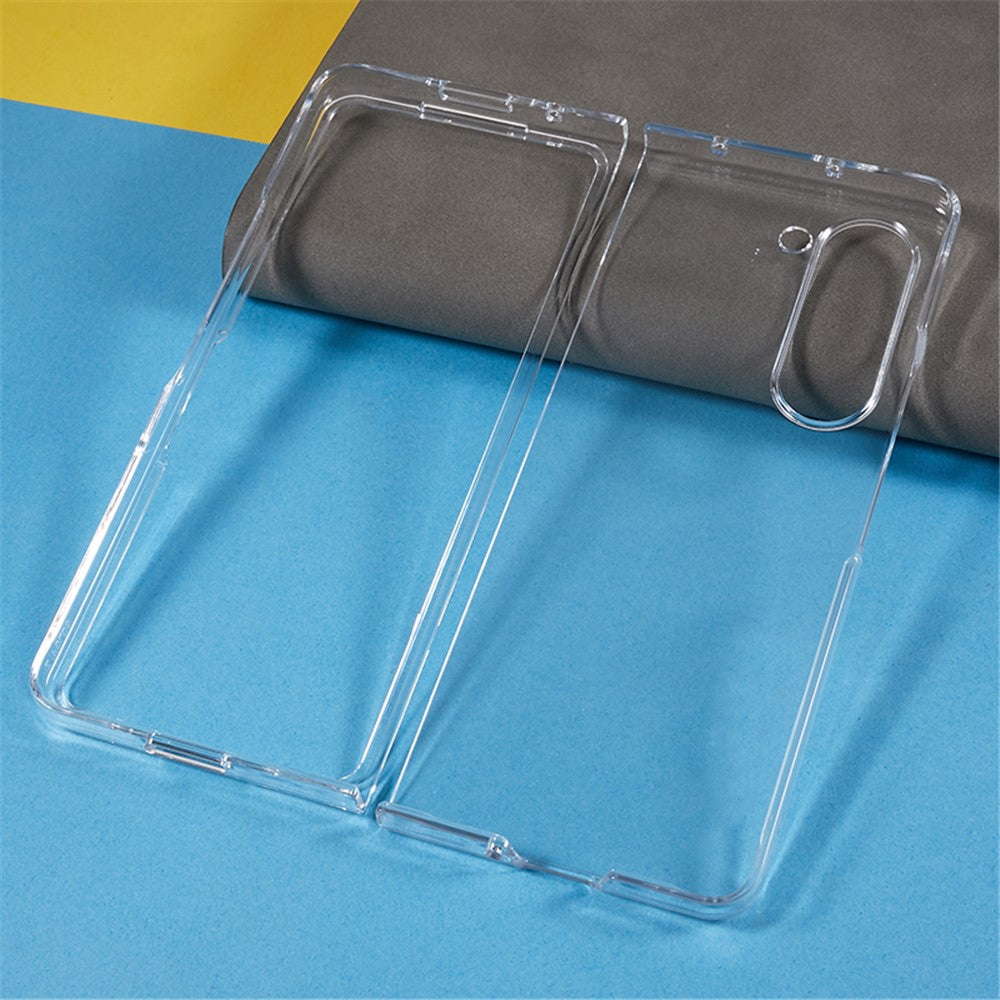 Transparent Phone Case for Samsung Galaxy Z Fold5 5G , 2-Piece Design Anti-scratch PC Folding Phone Cover