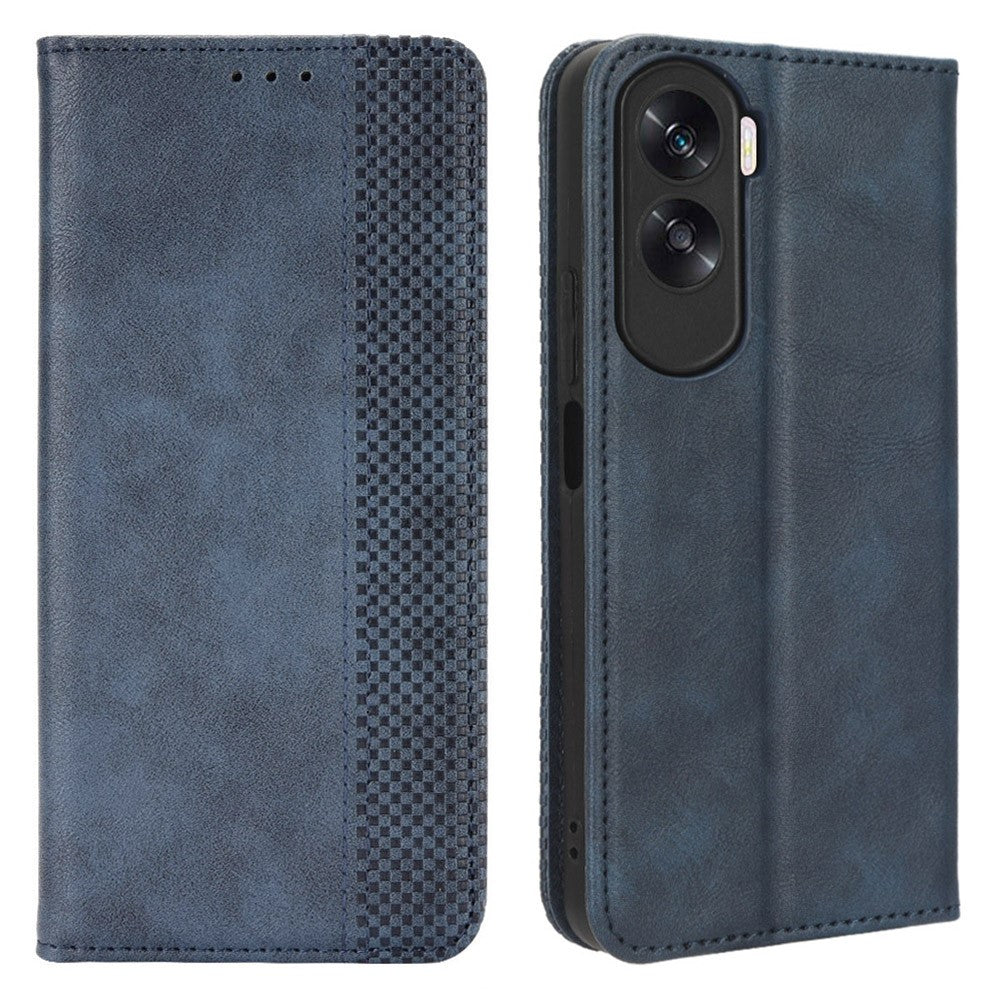Stand Case for Honor 90 Lite 5G / X50i 5G Magnetic Shell Retro PU Leather Phone Wallet Flip Cover