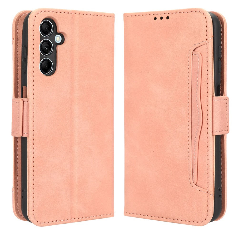For Samsung Galaxy M54 5G / F54 5G PU Leather Phone Case Multiple Card Slots Wallet Stand Flip Cover