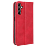 For Samsung Galaxy M54 5G / F54 5G PU Leather Vintage Magnetic Cover Stand Flip Wallet Phone Case