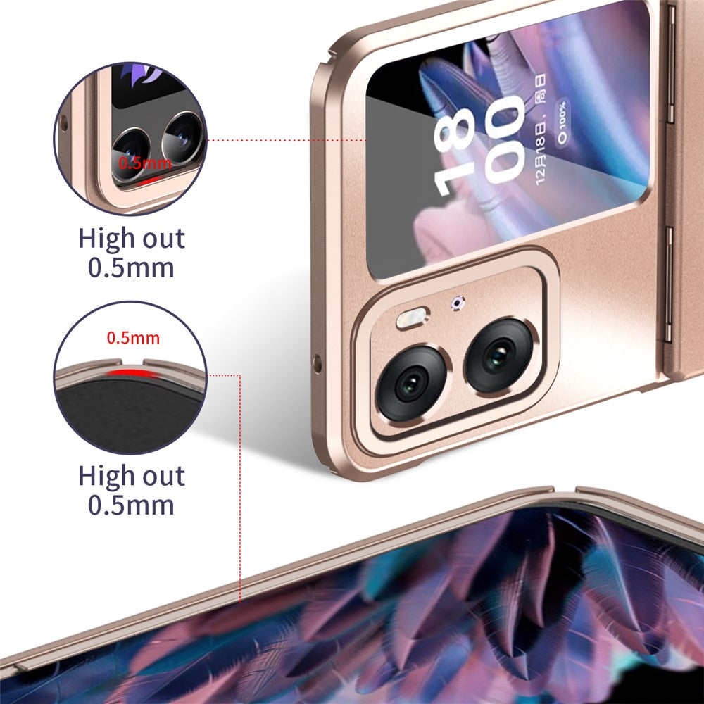 For Oppo Find N2 Flip 5G PC Phone Case Matte Electroplating Anti-scratch Cell Phone Cover