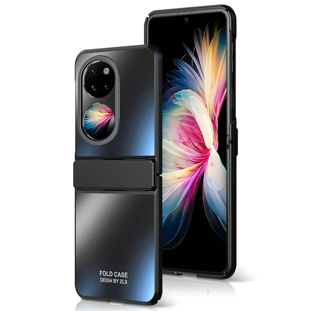 Hårt PC-vikbart mobilskal till Huawei P50 Pocket, matt galvaniserat, fallskyddande skal
