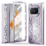 For Huawei Mate X3 5G Mechanical Legend Series Phone Case Electroplating PC Cover with Tempered Glass Film