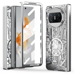 For Huawei Mate X3 5G Mechanical Legend Series Phone Case Electroplating PC Cover with Tempered Glass Film