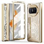 For Huawei Mate X3 5G Mechanical Legend Series Phone Case Electroplating PC Cover with Tempered Glass Film
