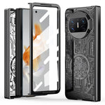 For Huawei Mate X3 5G Mechanical Legend Series Phone Case Electroplating PC Cover with Tempered Glass Film