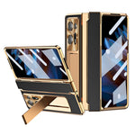 For Oppo Find N2 5G Anti-Scratch Kickstand Phone Case PU Leather+PC Phone Cover with Stylus Pen