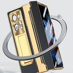 For Oppo Find N2 5G Anti-Scratch Kickstand Phone Case PU Leather+PC Phone Cover with Stylus Pen