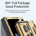 For Oppo Find N2 5G Anti-Scratch Kickstand Phone Case PU Leather+PC Phone Cover with Stylus Pen