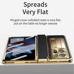 For Oppo Find N2 5G Anti-Scratch Kickstand Phone Case PU Leather+PC Phone Cover with Stylus Pen