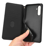 PU Leather Shell for Samsung Galaxy M54 5G / F54 5G Rhombus Imprinted Wallet Phone Case Flip Stand Cover