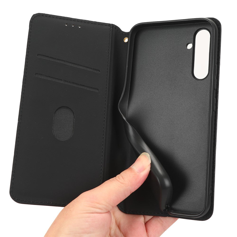 PU Leather Shell for Samsung Galaxy M54 5G / F54 5G Rhombus Imprinted Wallet Phone Case Flip Stand Cover