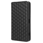 PU Leather Shell for Samsung Galaxy M54 5G / F54 5G Rhombus Imprinted Wallet Phone Case Flip Stand Cover