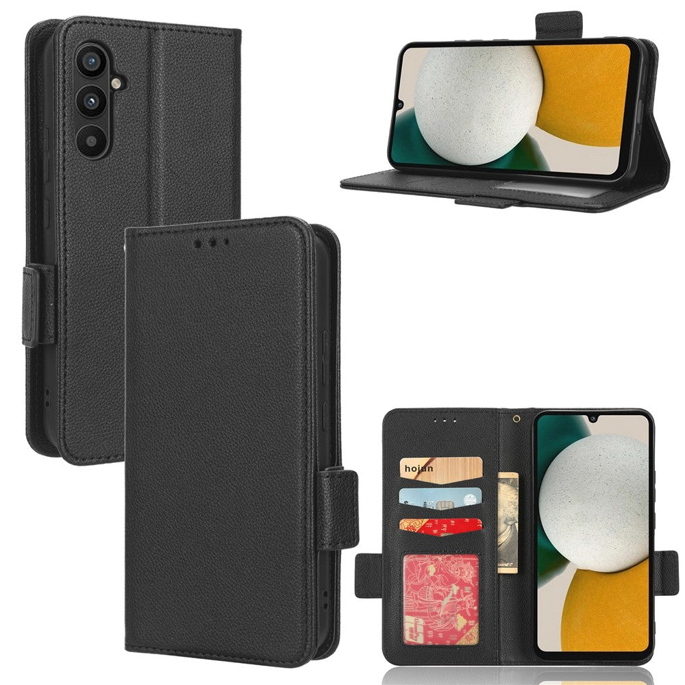Til Samsung Galaxy M54 5G / F54 5G PU-læderpung Anti-ridse telefoncover Litchi tekstur Flip Stand Cover