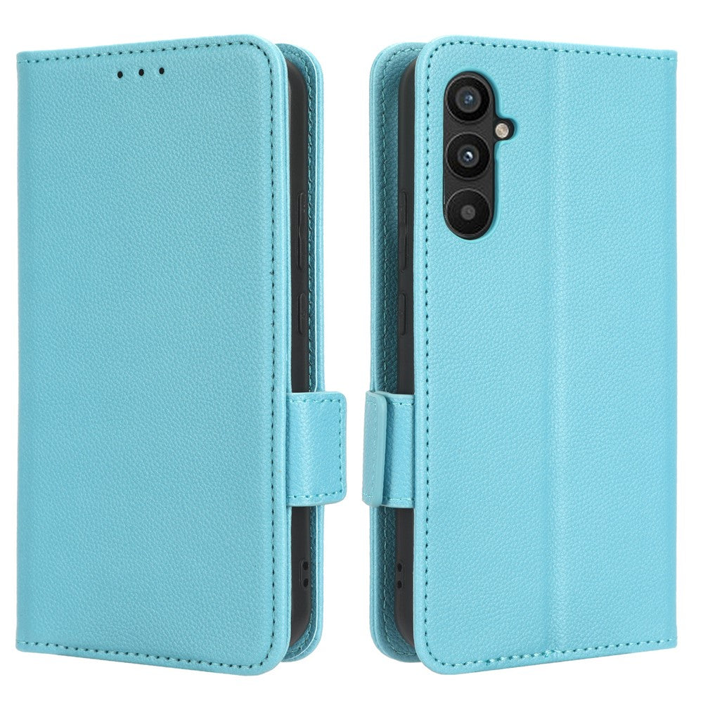 Til Samsung Galaxy M54 5G / F54 5G PU-læderpung Anti-ridse telefoncover Litchi tekstur Flip Stand Cover
