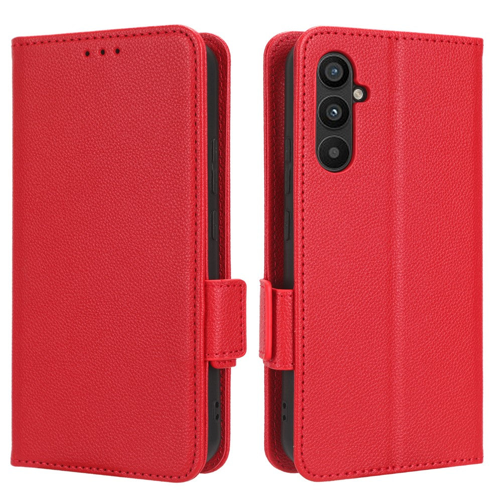 Til Samsung Galaxy M54 5G / F54 5G PU-læderpung Anti-ridse telefoncover Litchi tekstur Flip Stand Cover