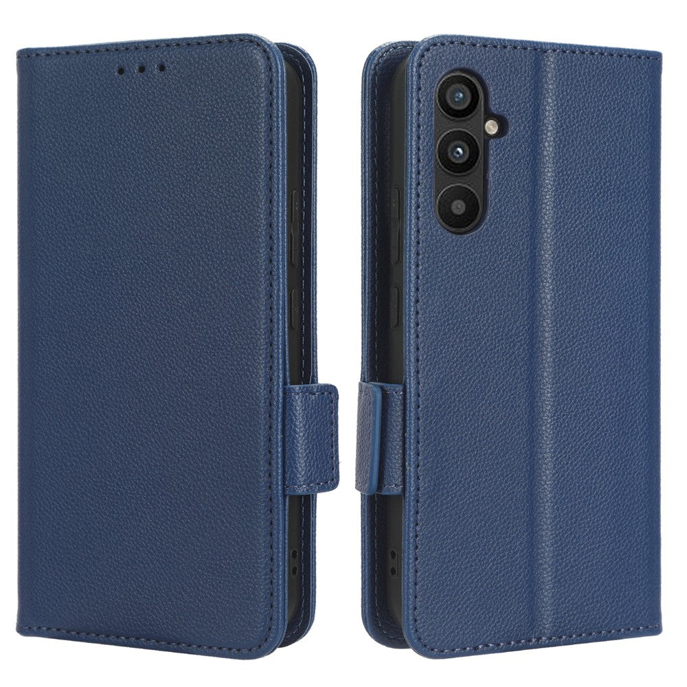 Til Samsung Galaxy M54 5G / F54 5G PU-læderpung Anti-ridse telefoncover Litchi tekstur Flip Stand Cover