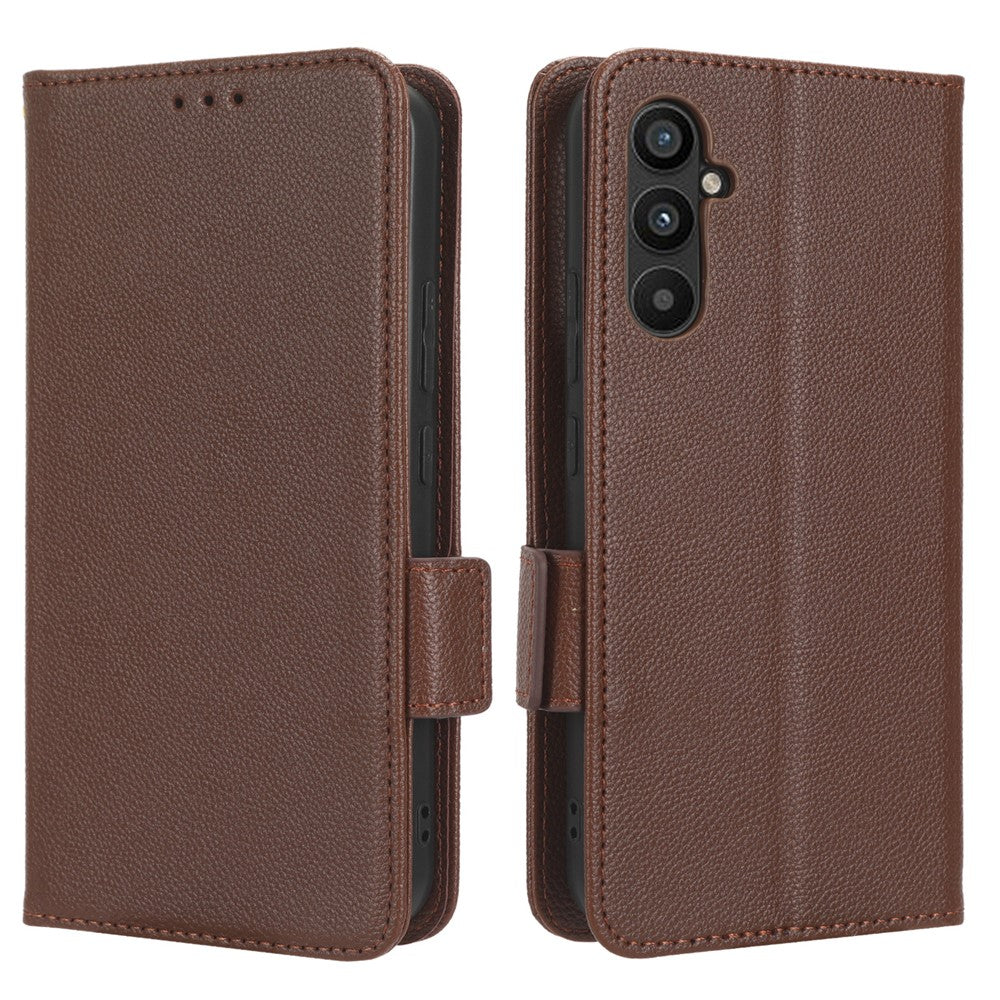 Til Samsung Galaxy M54 5G / F54 5G PU-læderpung Anti-ridse telefoncover Litchi tekstur Flip Stand Cover
