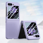 Samsung Galaxy Z Flip5 5G PC-mobilskal Skin-touch Stötsäkert fodral med liten skärmfilm
