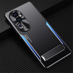 For Oppo Reno10 Pro+ 5G TPU + Aluminium Alloy Phone Case Kickstand Shockproof Phone Cover