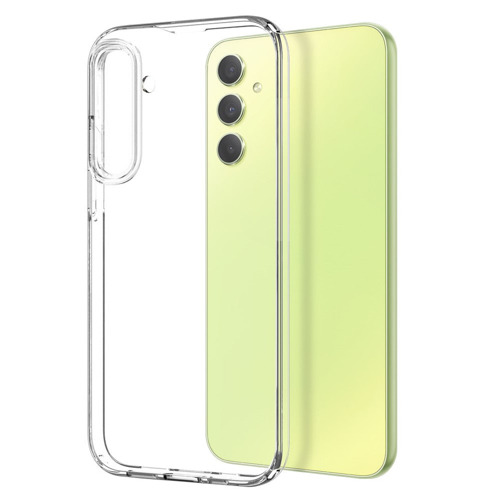 NORTHJO mobilcover til Samsung Galaxy A24 4G (162,1 x 77,6 x 8,3 mm), gennemsigtigt TPU-beskyttelsescover med hærdet glasfilm
