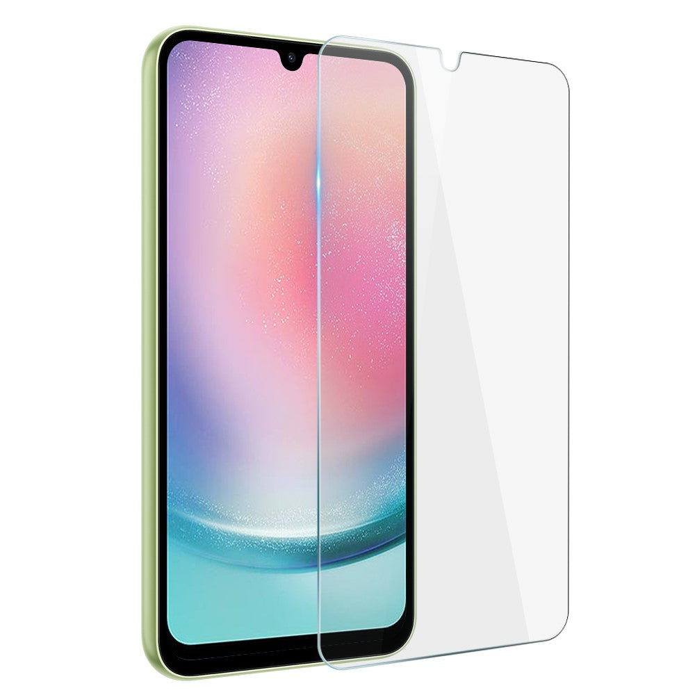 NORTHJO mobilcover til Samsung Galaxy A24 4G (162,1 x 77,6 x 8,3 mm), gennemsigtigt TPU-beskyttelsescover med hærdet glasfilm