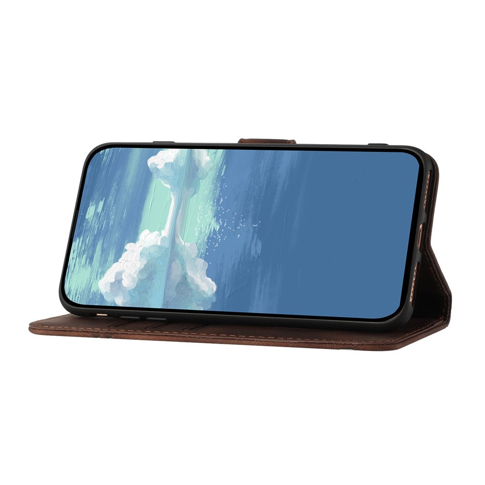 YX0040 For Xiaomi Redmi Note 12 4G Imprinted Pattern Leather Case Cell Phone Stand Wallet Cover