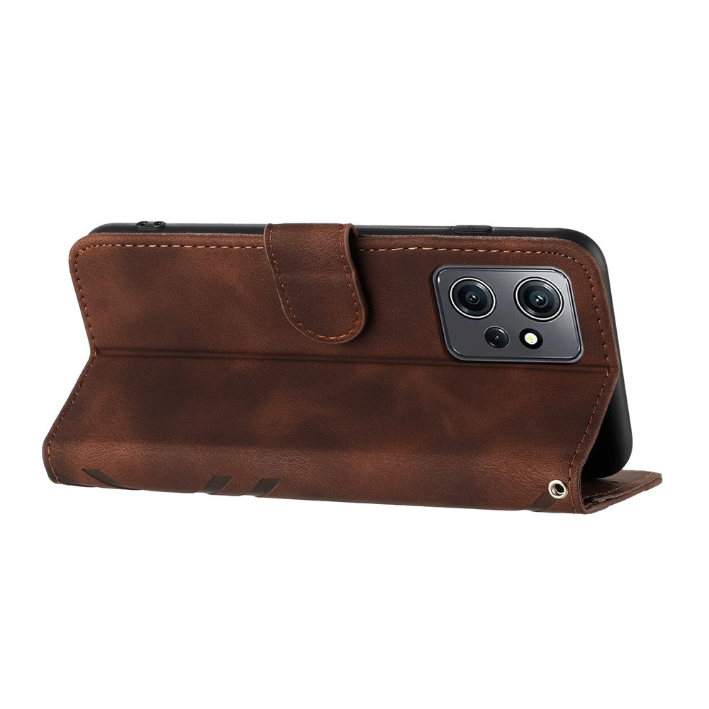 YX0040 For Xiaomi Redmi Note 12 4G Imprinted Pattern Leather Case Cell Phone Stand Wallet Cover