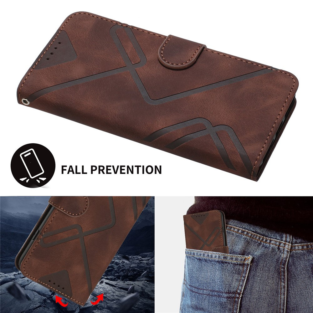 YX0040 For Xiaomi Redmi Note 12 4G Imprinted Pattern Leather Case Cell Phone Stand Wallet Cover