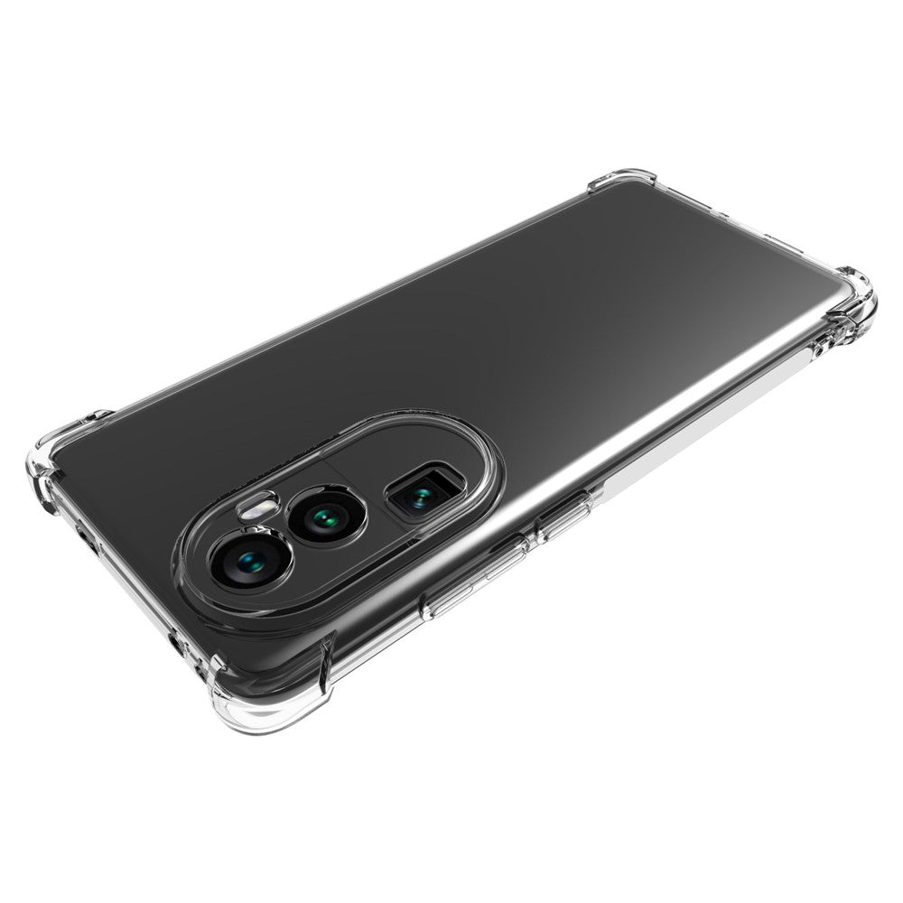 For Oppo Reno10 Pro+ 5G Drop-proof Phone Case Transparent Anti-Slip Flexible TPU Cover