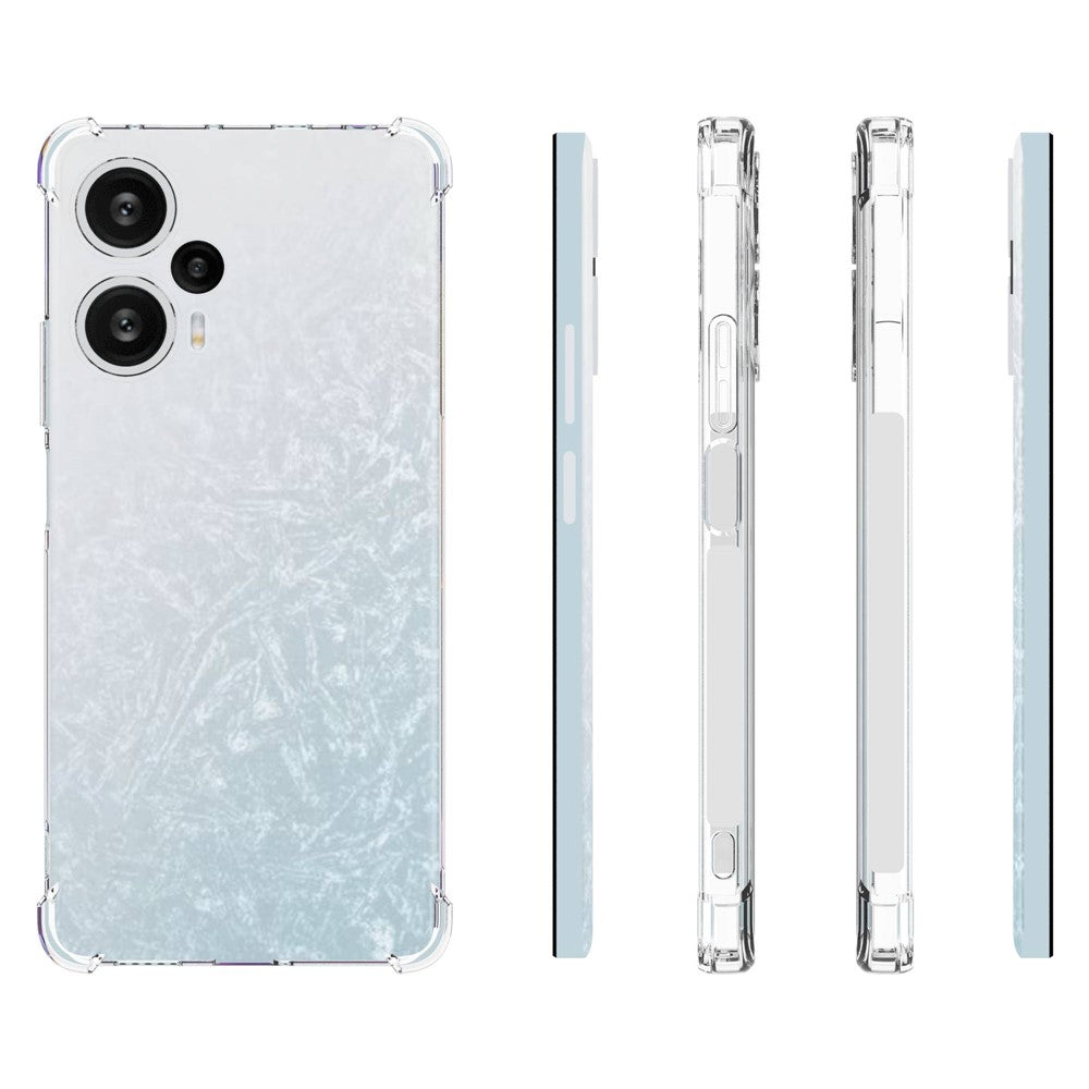 Xiaomi Redmi Note 12 Turbo / Poco F5 5G Halkfritt mobilskal Fallsäkert Genomskinligt TPU-Skal
