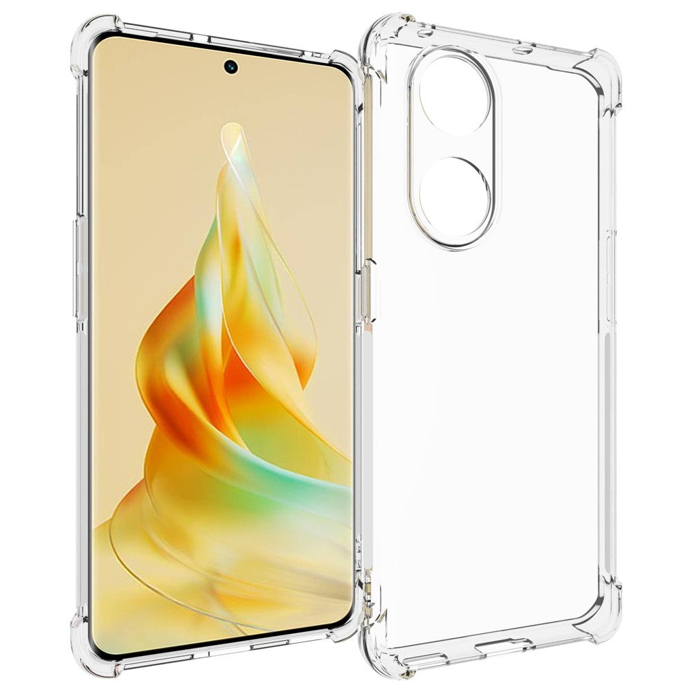For Oppo Reno8 T 5G /  A1 Pro 5G Soft TPU Clear Phone Case Non-slip Protective Phone Cover